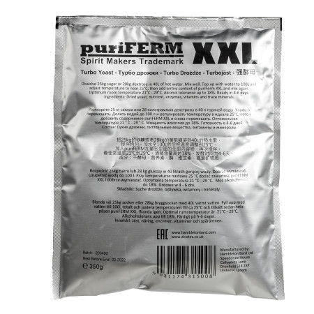 Turbo yeast alcohol "PuriFerm XXL" (350 gr) в Оренбурге