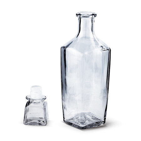Бутылка (штоф) "Элегант" стеклянная 0,5 литра с пробкой  в Оренбурге